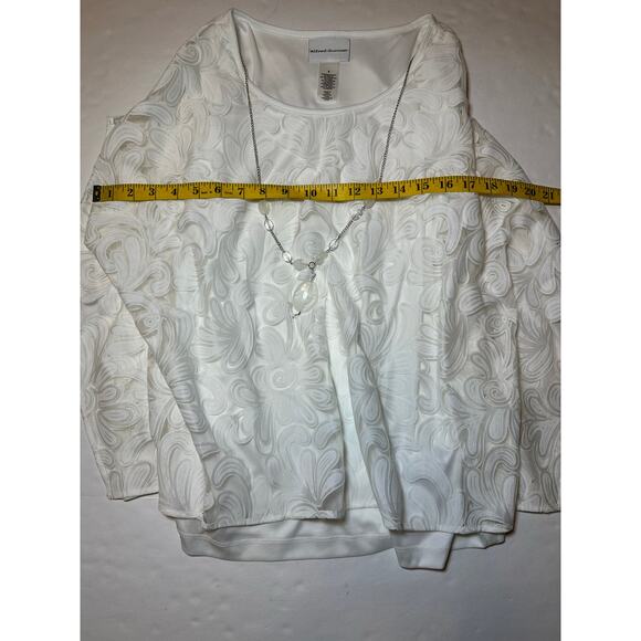 Alfred Dunner Womens Society Page Top Size 8 Sleeveless with Coverup Attached - Picture 4 of 6